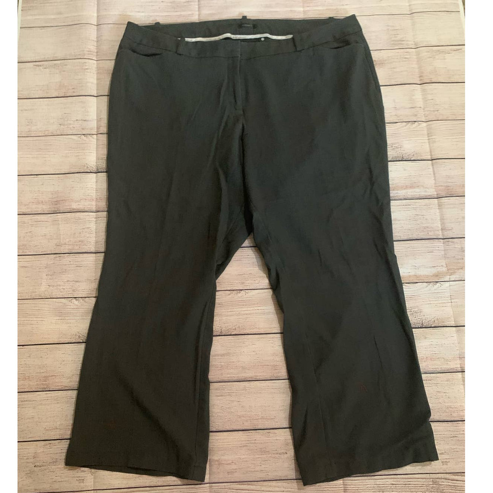 Worthington Dark Gray Casual Career Workwear Modern Fit Plus Size 18W